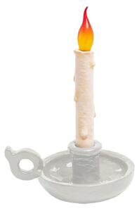 Stolní lampa SELETTI, Grimm Bugia, stmívatelné, Bílá, Obývací pokoj, Plast, Design