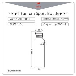 Láhev Keith Titanium Titanium Sport Bottle 700 ml Barva: šedá