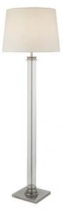Searchlight EU5142SS Stylová stojanová lampa PEDESTAL SATIN + čiré sklo