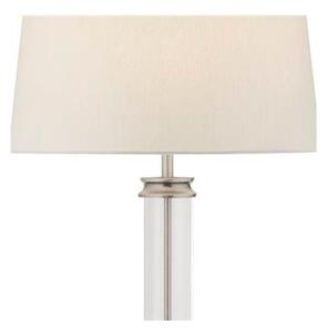 Searchlight EU5142SS Stylová stojanová lampa PEDESTAL SATIN + čiré sklo