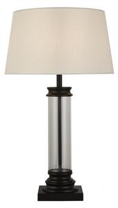 Searchlight EU5141BK Stylová stolní lampa PEDESTAL černá + čiré sklo