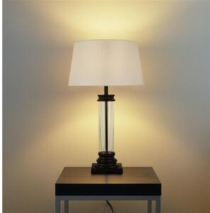 Searchlight EU5141BK Stylová stolní lampa PEDESTAL černá + čiré sklo