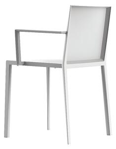 VONDOM Bílá plastová jídelní židle QUARTZ s područkami