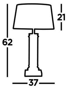 Searchlight EU5141BK Stylová stolní lampa PEDESTAL černá + čiré sklo