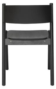 Černá jídelní židle z dubového dřeva Oblique - Hübsch