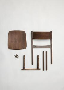 Hnědá jídelní židle z dubového dřeva Oblique - Hübsch