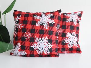 XPOSE® Bavlněný povlak na polštář ZIMNÍ KÁRO 40x40 cm 2ks