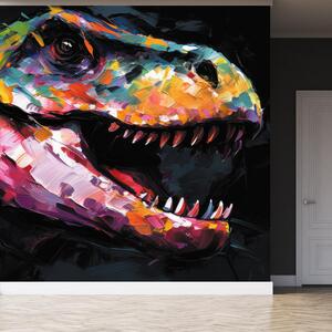 Fototapeta - Akrylová malba T-rexe (245x170 cm)