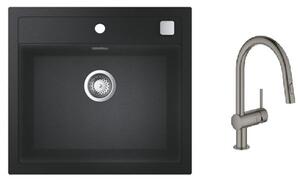 Sada granitový dřez Grohe K700 31651AP0, kuchyňská baterie Grohe Minta 32321AL2, 40400AL0