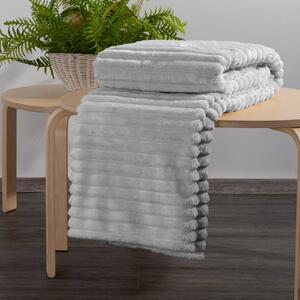 DEKA Z MIKROFLANELU SOFT 200X220 CM STŘÍBRNÁ