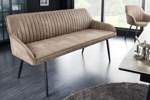Lavice TURIN 160 cm mikrovlákno taupe