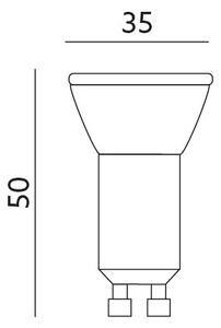 LED Žárovka GU10-MR11/4W/230V 4000K