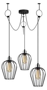 Lustr na lanku TEL 3xE27/40W/230V pavouk