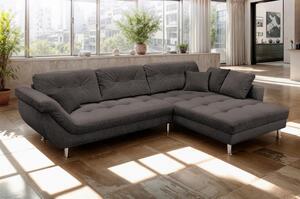 ROHOVÁ SEDAČKA, plast, textil, kompozitní dřevo, tmavě hnědá Livetastic - Sedací soupravy, Online Only