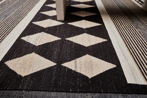 Diamond Carpets koberce Ručně vázaný kusový koberec Alberta DESP P114 Dark Coffee Mix - 120x170 cm