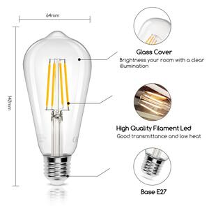 LED Žárovka ST64 E27/8W/230V 2700K - Aigostar