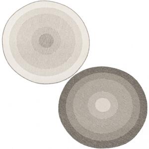 Šňůrkový oboustranný koberec Brussels 205195/10010 šedý / krémový kruh