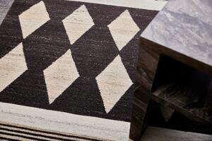 Diamond Carpets koberce Ručně vázaný kusový koberec Alberta DESP P114 Dark Coffee Mix ROZMĚR: 120x170