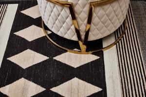Diamond Carpets koberce Ručně vázaný kusový koberec Alberta DESP P114 Dark Coffee Mix ROZMĚR: 80x150