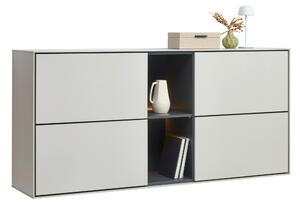 BOTNÍK, barvy grafitu, kašmírová, 170/81/41 cm Voleo - Botníky