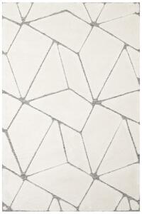 Koberec Shaggy Lula Soft IM87A kosočtverce / trojúhelníky, krémový / šedý