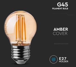LED Žárovka FILAMENT AMBER G45 E27/4W/230V 2200K