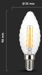 LED Stmívatelná žárovka FILAMENT E14/4W/230V 3000K