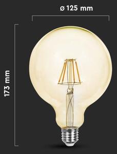 LED Žárovka FILAMENT G125 E27/6W/230V 2200K