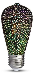 LED 3D Dekorační žárovka FILAMENT ST64 E27/3W/230V 3000K
