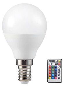 LED RGB Stmívatelná žárovka P45 E14/4,8W/230V 3000K + dálkové ovládání