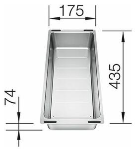 Blanco 227689 Miska 43,5x17,5cm, nerez