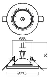 Redo 70307 - Podhledové svítidlo MT 1xGU5,3/50W/12V bílá