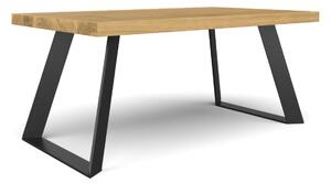 Konferenční stolek Sokolík Typ a sukovitost dřeva: Dub sukovitý/rustikální (0 Kč), Barva kovových nohou: Černá mat - RAL 9005 (0 Kč), velikost stolku (D x Š x V): 80 x 50 x 45 (cm)