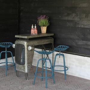 Esschert Design Barová stolička traktorové sedátko modrá