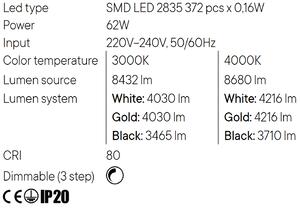 LED závěsné světlo Redo 01-2887 FEBE/LED 62W