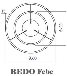 Zlaté závěsné LED světlo Redo Group FEBE/LED 62W