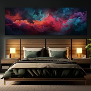 Obraz na plátně - Hořící oblaka, Abstrakce FeelHappy.cz Velikost obrazu: 120 x 40 cm
