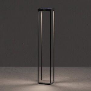KLEWE LED solární lampa RADIA MEGA, antracitová, 110 cm, hliník IP65, Černá, Hliník, Moderní, Solární lampy