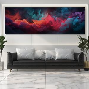 Obraz na plátně - Hořící oblaka, Abstrakce FeelHappy.cz Velikost obrazu: 90 x 30 cm