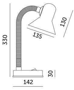 Stolní lampa SMIESZEK 1xE27/40W/230V bílá
