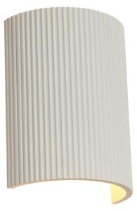Skandinávská nástěnná lampa béžová oválná - Plaster