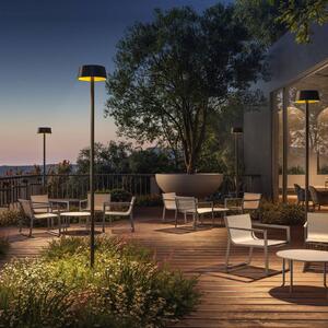 KLEWE LED solární lampa SUNDRESS antracitová 250 cm zemní bodec IP65, Černá, Hliník, Moderní, Solární lampy