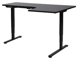 Elektricky nastavitelný rohový psací stůl DESTINES Černá 160 cm 109 cm Pravá