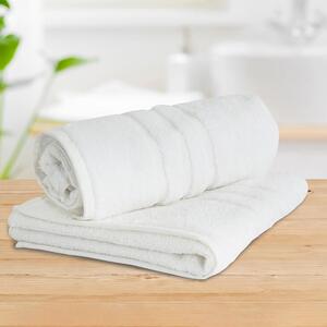 Sada 2 ks froté ručníků STANDARD bílá 50 x 100 cm