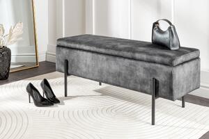 Lavicová skříňka LOFT 100cm sametově šedá