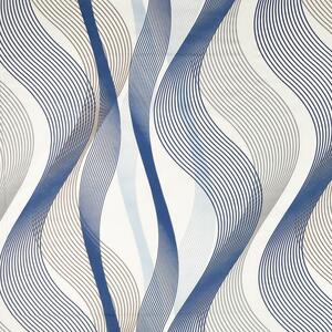 Ervi bavlna š.240cm - pruhované vlny modré - 47441-1, metráž
