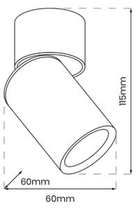 Bodové svítidlo ANDY 1xGU10/8W/230V černá/zlatá