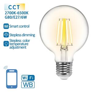 LED Stmívatelná žárovka FILAMENT G80 E27/6W/230V 2700-6500K Wi-Fi - Aigostar