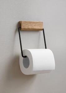 Moebe Dřevěný držák toaletního papíru Oak/Black MB116