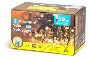Aigostar - LED Solární dekorační řetěz 50xLED/8 funkcí 12m IP65 teplá bílá